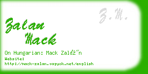 zalan mack business card